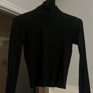 zara black ribbed turtleneck